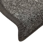 vidaXL Tapis de marches d'escalier 15 Pièces Gris foncé 56x17x3 cm