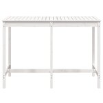 vidaXL Table de jardin blanc 159 5x82 5x110 cm bois massif de pin