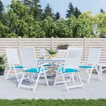 vidaXL Coussins de chaise de jardin lot de 6 turquoise 40x40x4cm tissu
