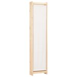vidaXL Cloison de séparation 4 panneaux Crème 160x170x4 cm Tissu