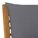 vidaXL Canapé central sectionnel avec coussin gris foncé Bois d'acacia