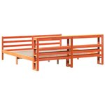 vidaXL Cadre de lit sans matelas cire marron 180x200cm bois pin massif