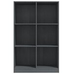 vidaXL Bibliothèque Gris 70x33x110 cm Bois de pin massif