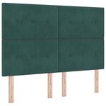 vidaXL Lit à ressorts avec matelas et banc Vert foncé 140x190 cm Velours