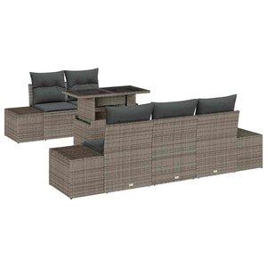 vidaXL Ensemble de canapé de jardin 6 Pièces Gris 100 x 55 x 73 cm