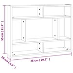 vidaXL Étagère murale Chêne fumé 75x16x55 cm Bois d'ingénierie