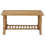 vidaXL Salon de jardin 4 Pièces avec coussins Bambou