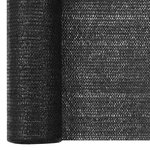 vidaXL Filet brise-vue Noir 1 5x50 m PEHD 75 g/m²