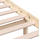 vidaXL Cadre de lit 135x190 cm Double Bois massif