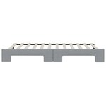 vidaXL Lit de jour avec lit gigogne gris clair 80x200 cm tissu
