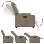 vidaXL Fauteuil inclinable électrique Cappuccino Similicuir