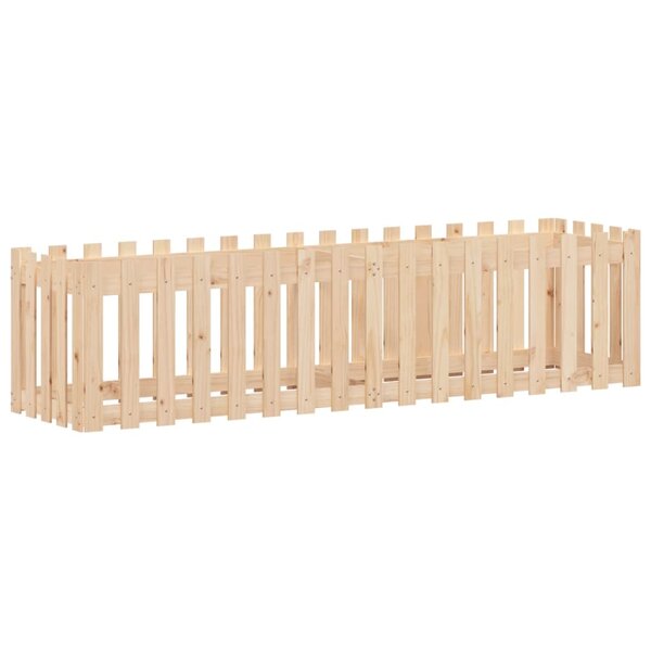 vidaXL Lit surélevé de jardin design de clôture 200x50x50cm pin massif