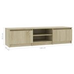 vidaXL Meuble TV Chêne sonoma 140x40x35 5 cm Bois d'ingénierie