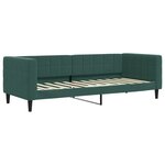 vidaXL Lit de jour avec lit gigogne vert foncé 80x200 cm velours