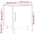 vidaXL Tables de chevet 2 Pièces noir 40x40x50 cm bois d’ingénierie