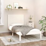 vidaXL Cadre de lit Blanc Bois massif 90x200 cm