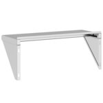 vidaXL Étagère murale 75x30x31 cm argenté acier inoxydable