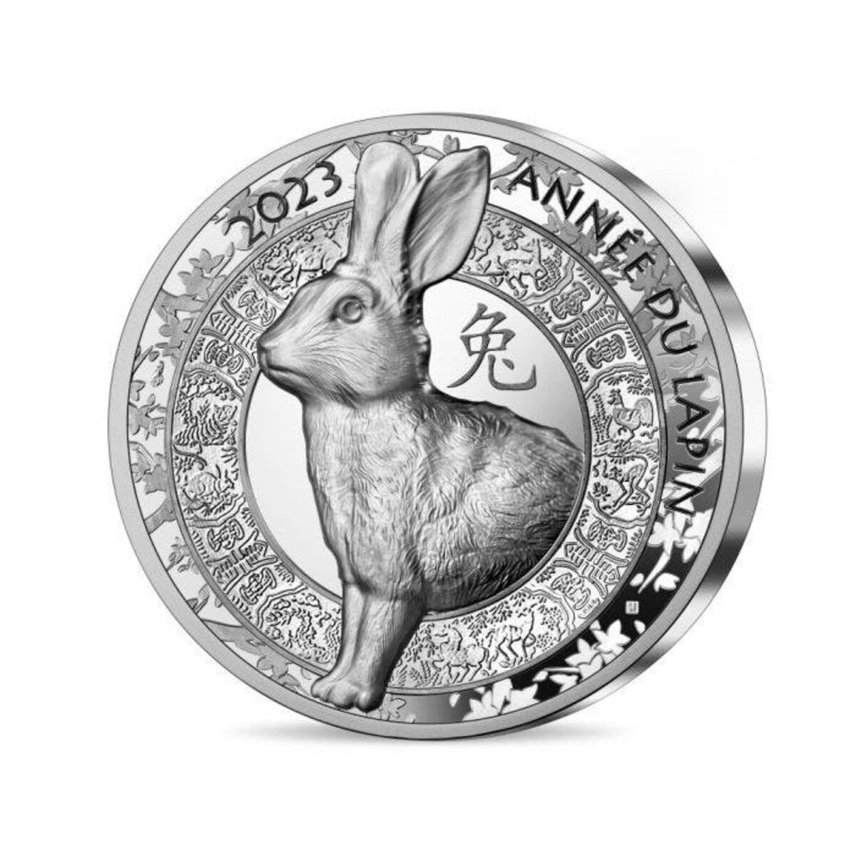 Année du lapin - monnaie de 20€ argent haut relief - qualité be millésime  2023 - La Poste