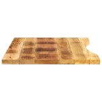 vidaXL Dessus de bureau avec courbe 100x60x2 5 cm manguier massif brut