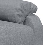 vidaXL Fauteuil de massage Gris clair Tissu