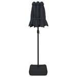 vidaXL Parasol à double tête avec LED noir 316x240 cm