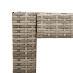 vidaXL Table d'appoint de jardin dessus en bois gris 60x40x75 cm