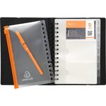 Porte cartes de visite détachable120 cartes 20x14 5cm 75034 x 5 EXACOMPTA