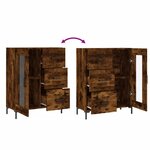 vidaXL Buffet chêne fumé 69 5x34x90 cm bois d'ingénierie