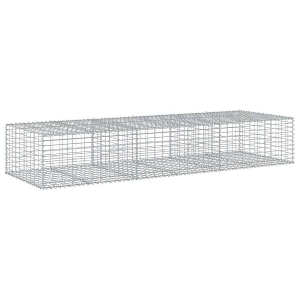 vidaXL Panier gabion avec couvercle 300x100x50 cm fer galvanisé