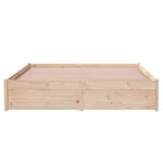vidaXL Cadre de lit sans matelas bois massif 140x200 cm
