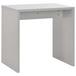 vidaXL Coiffeuse avec miroir et tabouret Gris 104 x 45 x 131 cm