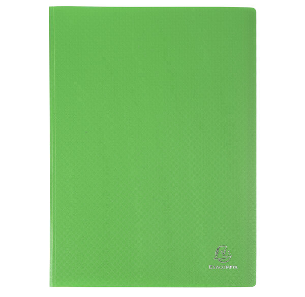 Protège-documents En Polypropylène 5/10e Opak Pochettes Cristal 100 Vues - A4 - Vert Clair - X 10 - Exacompta