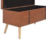 vidaXL Tabourets de rangement lot de 3 Brun roux Similicuir