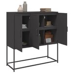 vidaXL Buffet haut noir 100 5x39x107 cm acier