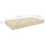 vidaXL Coussins de plancher de palette 5 Pièces Beige Coton