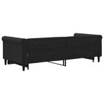 vidaXL Lit de jour avec lit gigogne noir 90x200 cm velours