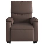 vidaXL Fauteuil inclinable électrique marron similicuir