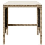 vidaXL Salon de jardin avec coussins 4 Pièces beige résine tressée