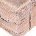 vidaXL Ensemble de deux coffres de rangement Bois d'Acacia