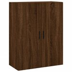 vidaXL Buffet haut Chêne marron 69 5x34x180 cm Bois d'ingénierie