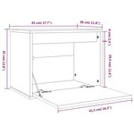 vidaXL Armoire murale 45x30x35 cm Bois de pin massif