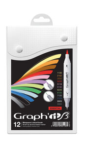 Set de 12 Marqueurs Graph'it Brush Essential