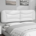 vidaXL Coussin de tête de lit blanc 180 cm similicuir