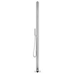 vidaXL Douche de jardin 220 cm Acier inoxydable