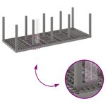 vidaXL Ensemble de Salle à Manger de Jardin 11 pièces Gris Poly Rattan