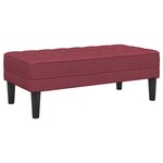 vidaXL Ensemble de Canapés 2 Pièces avec Coussins en Tissu Rouge Bourgogne