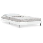 vidaXL Cadre de lit blanc brillant 90x200 cm bois d'ingénierie