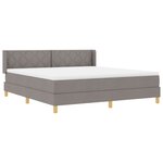 Lit à ressorts vidaXL avec matelas taupe 180x200 cm tissu