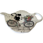 Soucoupe pour sachet de thé Chat à Vélo