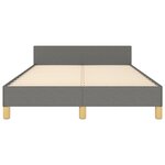 vidaXL Cadre de lit avec tête de lit Gris foncé 120x200 cm Tissu